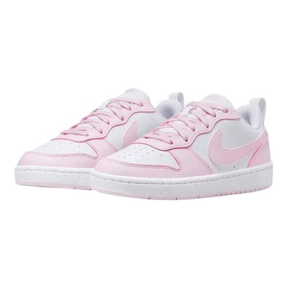 NIKE Big Girls Pink Foam Court Borough Low Recraft Casual Sneakers Athletic Shoe - Picture 1 of 16